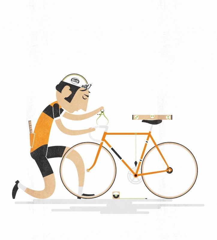Eddy Merckx Bike Setup A3 Art Print