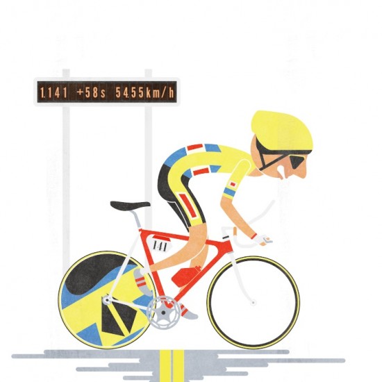Greg Lemond Time Trial Art Print