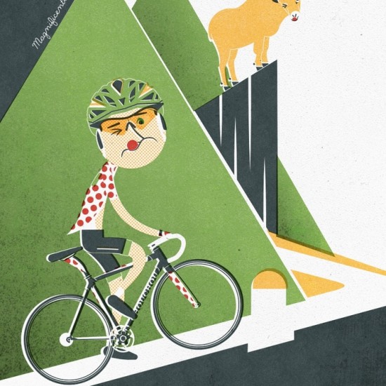 magnificent octopus roi del la grimace cycling art print