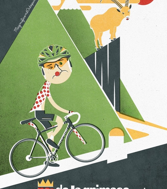 magnificent octopus roi del la grimace cycling art print