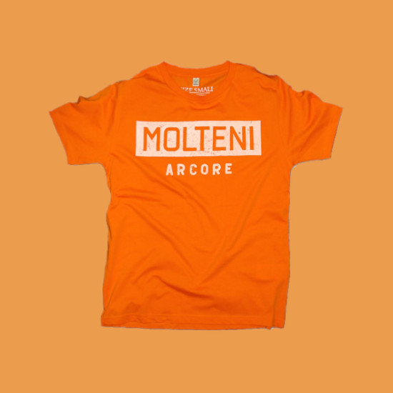 Molteni Eddy Merckx Cycling T Shirt Orange bck 550x550   cycling 