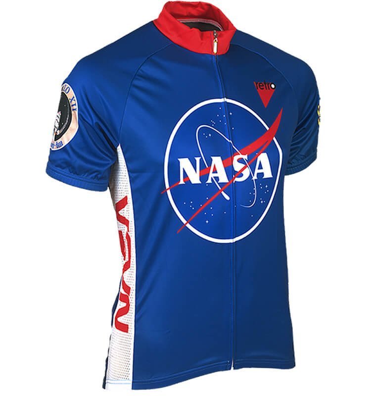 Retro Cycling Jersey Mens NASA Retro Image Apparel