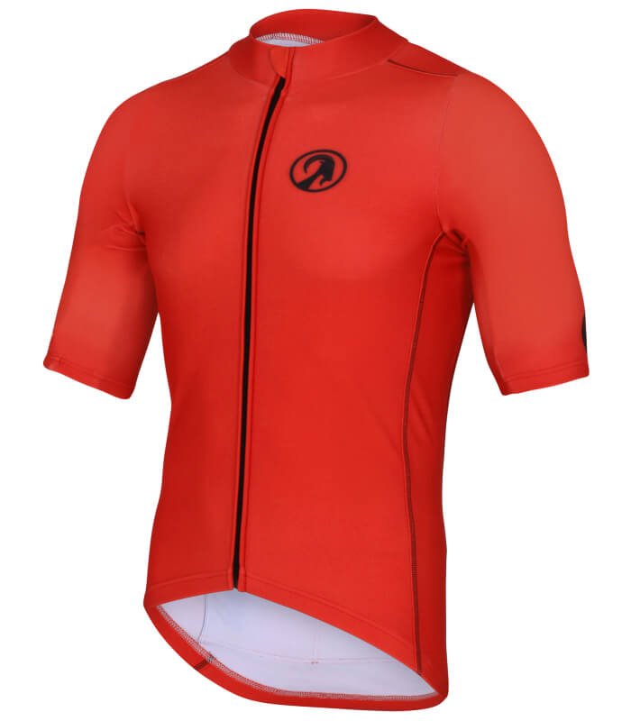orkaan race tech waterproof cycling jerseys mens red front