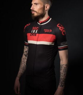 mens red retro cycling jersey top