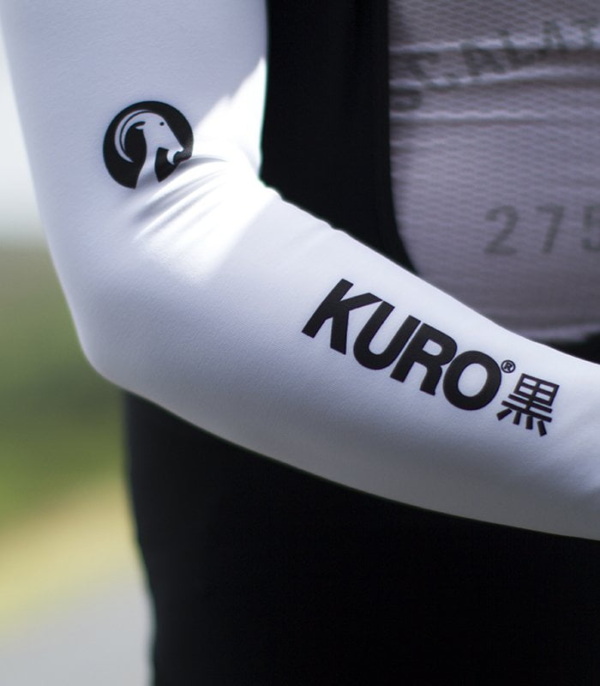 Kuro White Orkaan Arm Warmers