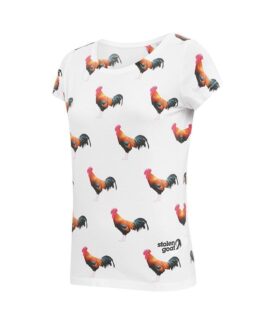 womens rooster organic cotton t-shirt - t-shirts