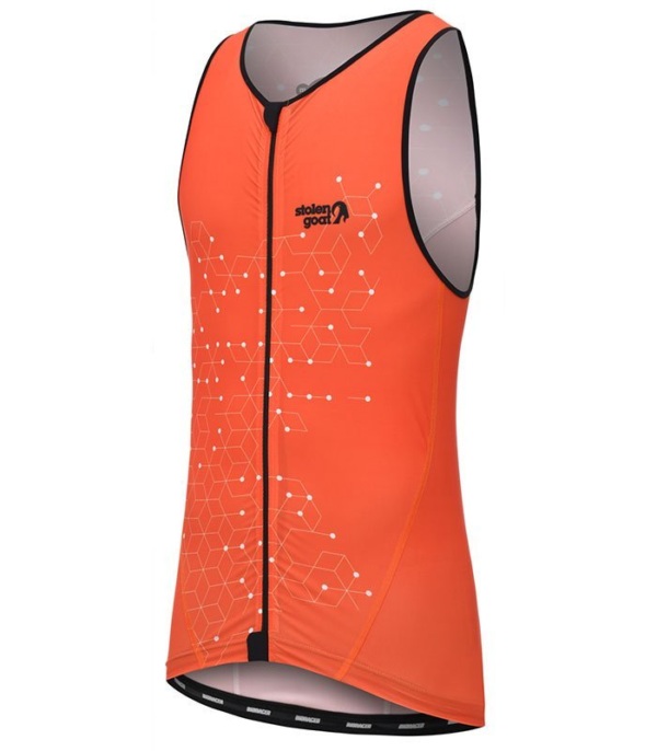 Men's Intergalactic Orange Tri Top