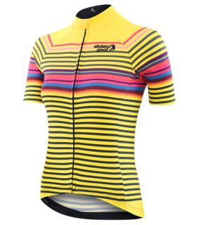 Stolen Goat women's Morello Yellow bodyline cycling jersey front