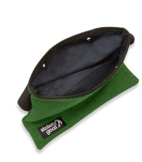leaf green harris tweed musette - bags
