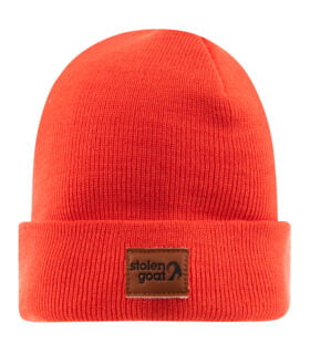 orange beanie hat - hats