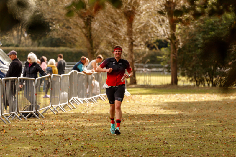 Simon running, wearing Stolen Goat kit