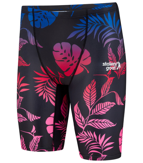 front facing product photo of the stolen goat lebowski mens swim jammers