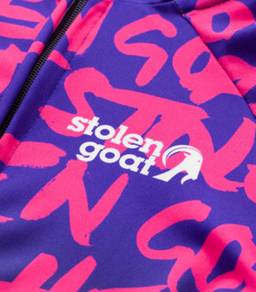 stolen goat womens bodyline race team jersey front closeup product photo