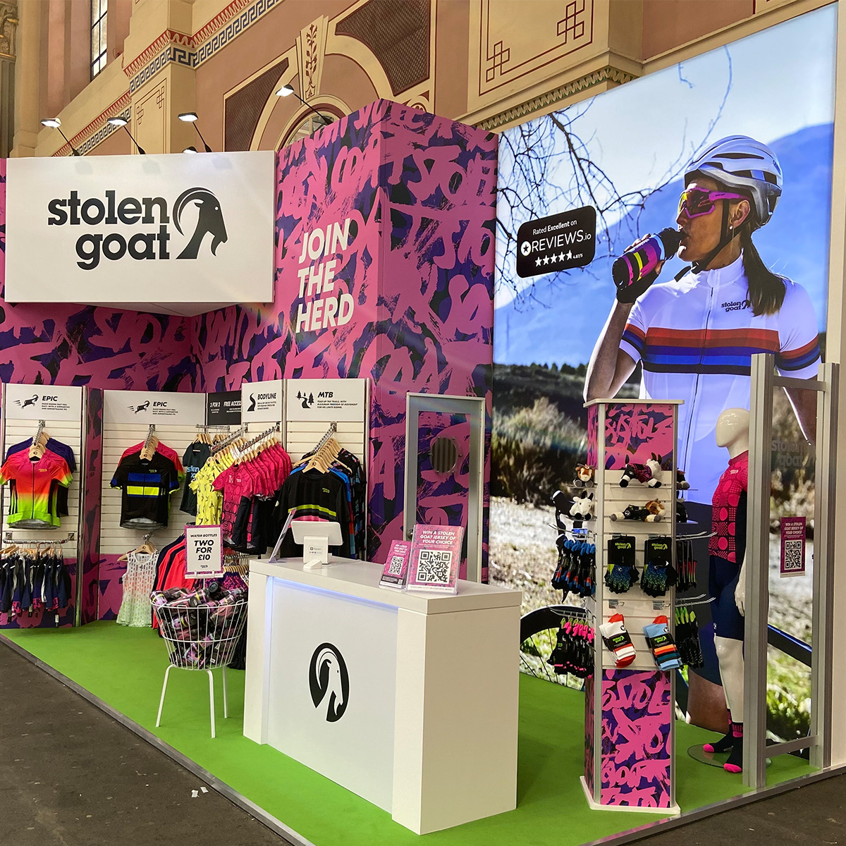 Stolen Goat stand at the Cycle Show Ally Pally