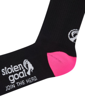black x pink mtb socks closeup