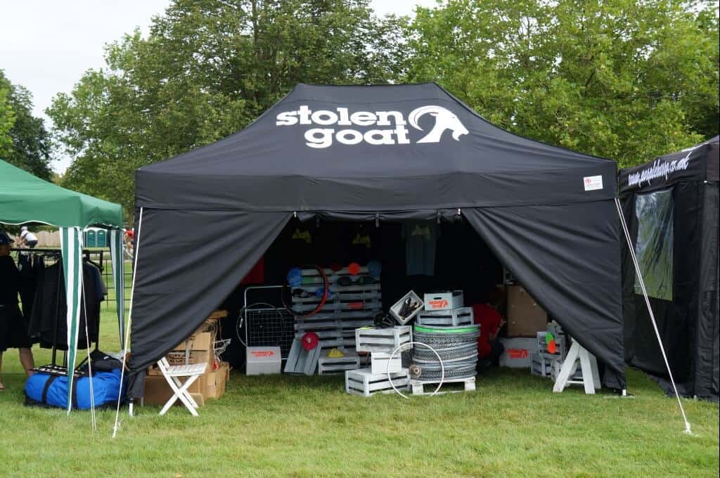 Stolen Goat marquee at Blenheim Palace bike show in 2012