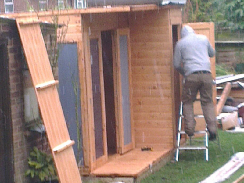 The building of Tim's ShedQuarters in 2012