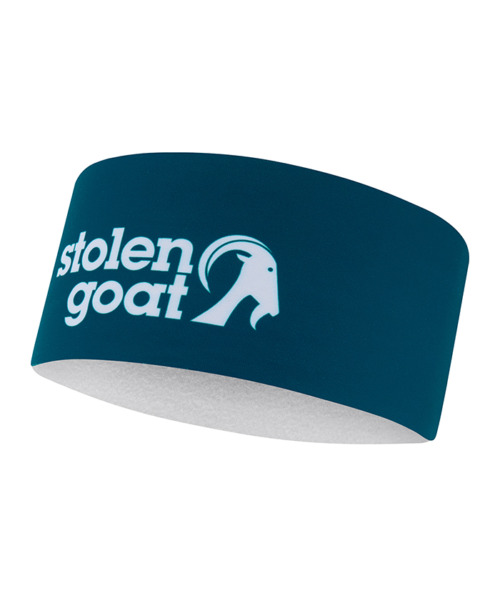 Stolen Goat blue thermal headband with white SG logo