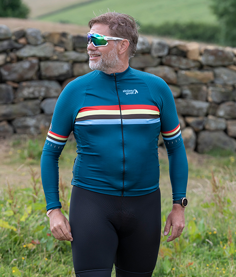 Man wearing Stolen Goat Giants jersey