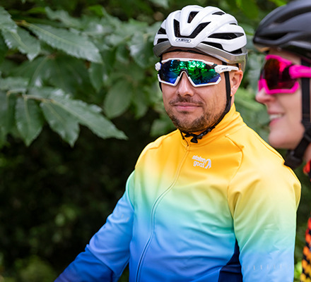 man wearing fluid alpine bodyline jacket