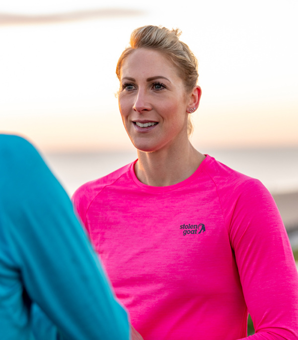 Women's Pink Long Sleeved Running Top