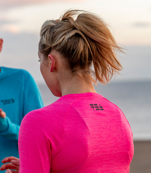 Women's Pink Long Sleeved Running Top