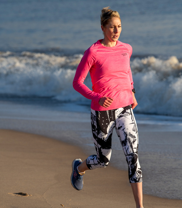 Women's Pink Long Sleeved Running Top