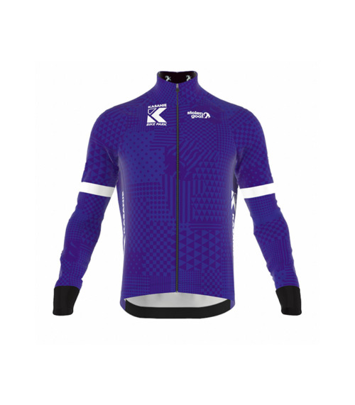 men's purple and white Kasanje Cycling kiko long sleeved jersey