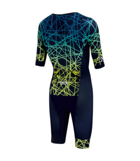 men's navy and graphic pattern Vortex triathlon race suit