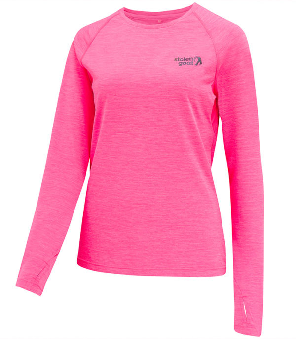 Women's Pink Long Sleeved Running Top