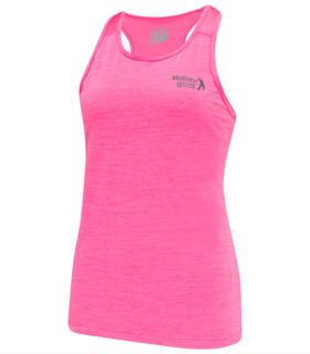women's pink racerback running vest front
