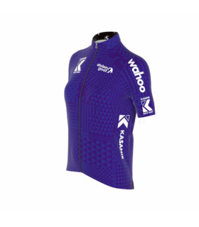 Women's purple and white Kasanje Cycling ibex short sleeved jersey