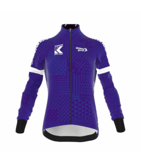 Women's purple and white Kasanje Cycling kiko long sleeved jersey