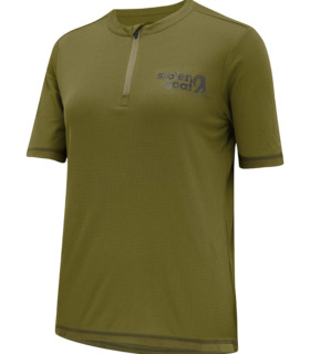 Women's olive green gravel jersey - front