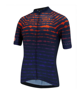 Men's Stereo jersey navy with red soundwave design