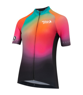 women's feud jersey with multi colour gradient fade