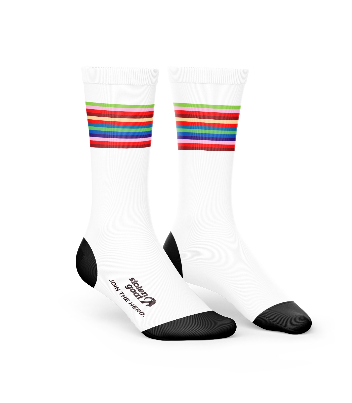 Voidoid White Printed Socks