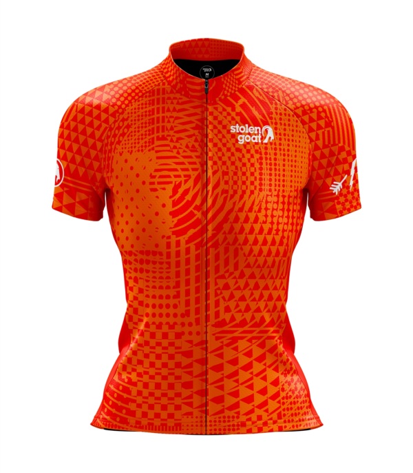 Women's Kaleidoscope Orange Ibex Everyday SS Jersey