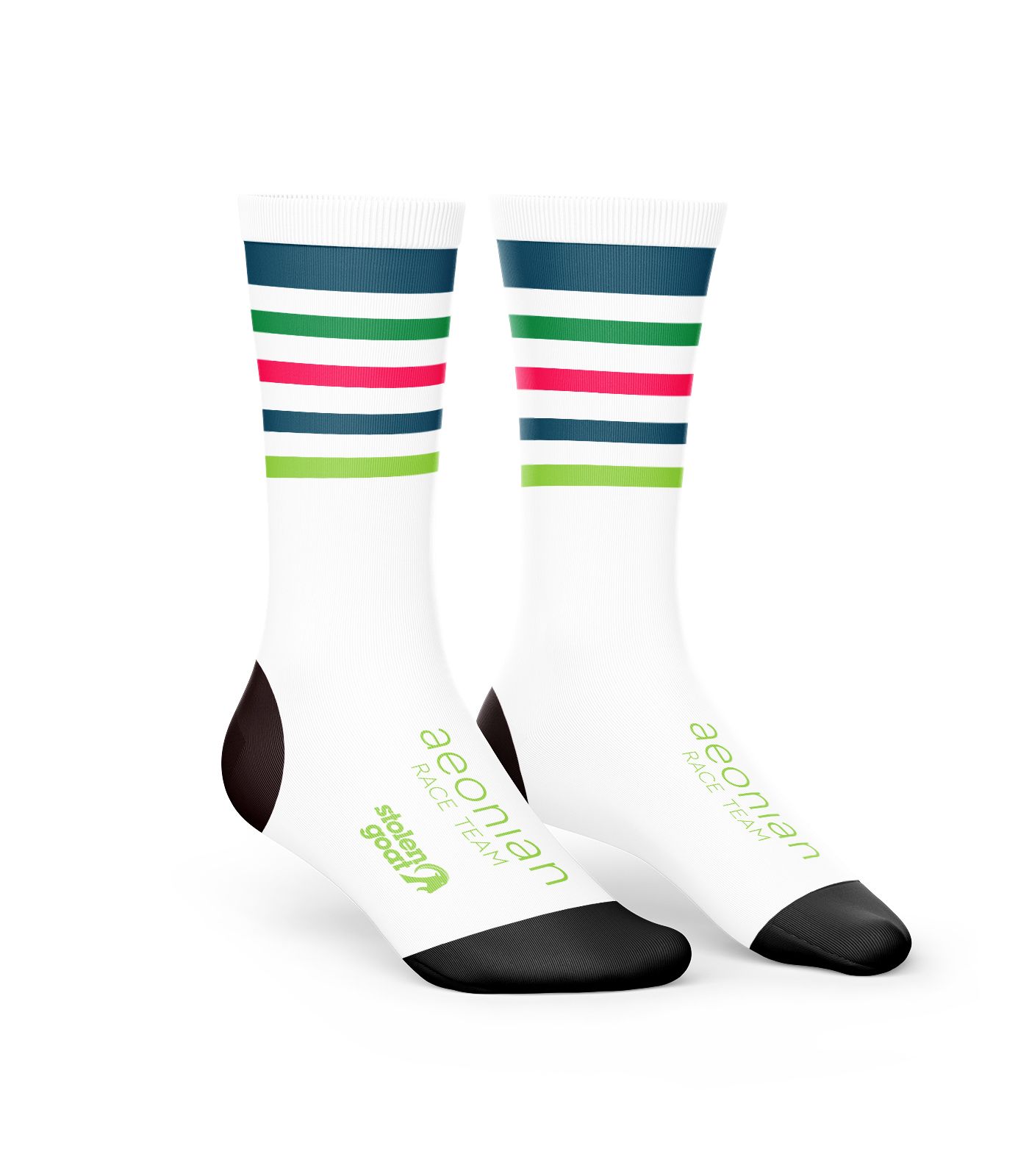 Aeonian White Printed Socks