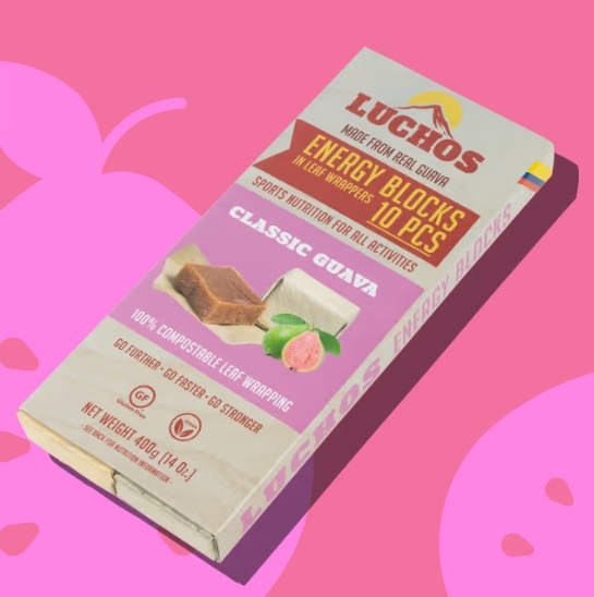 Luchos guava energy blocks for cycling and running