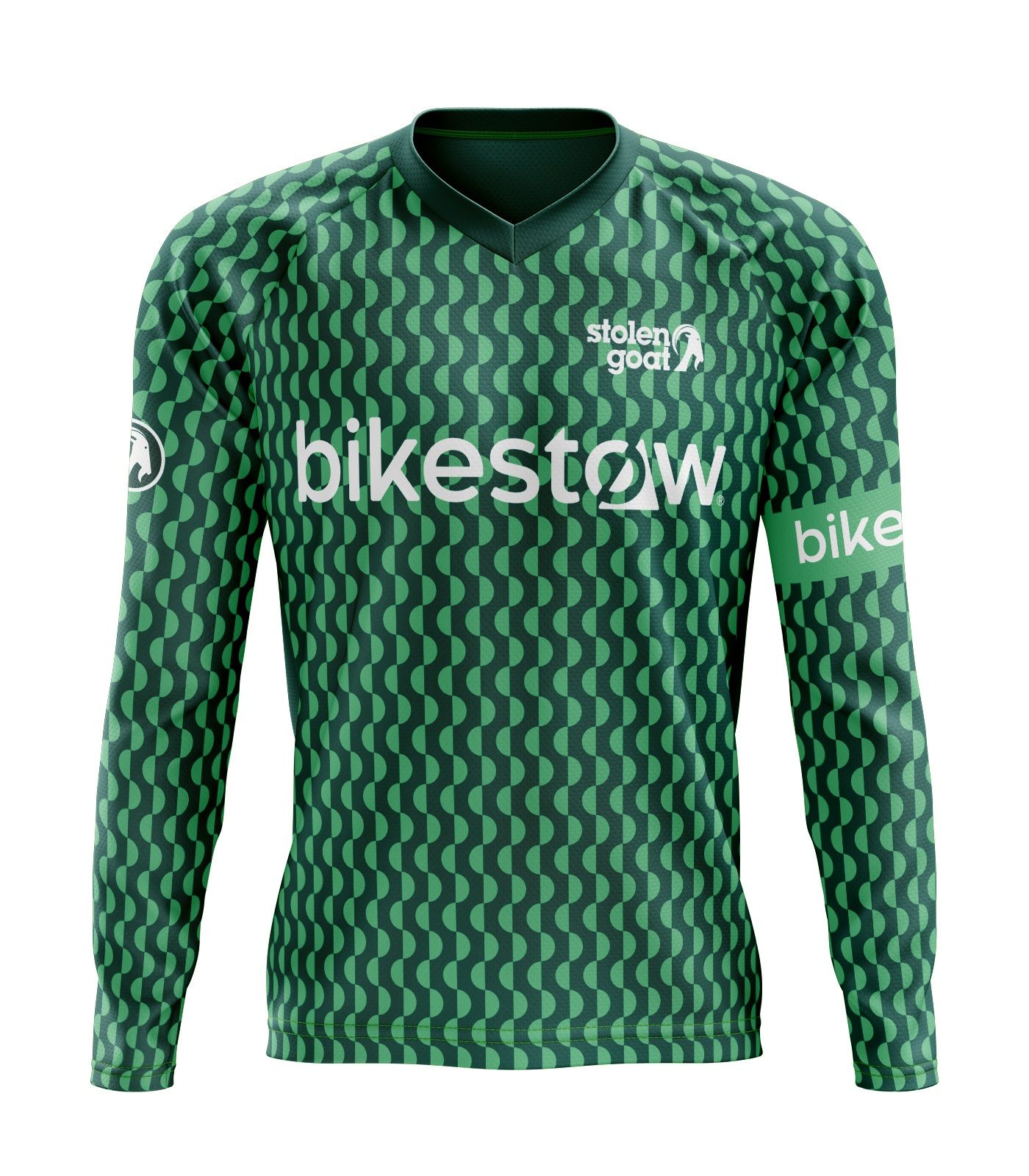 Men's Bikestow Green MTB LS Jersey