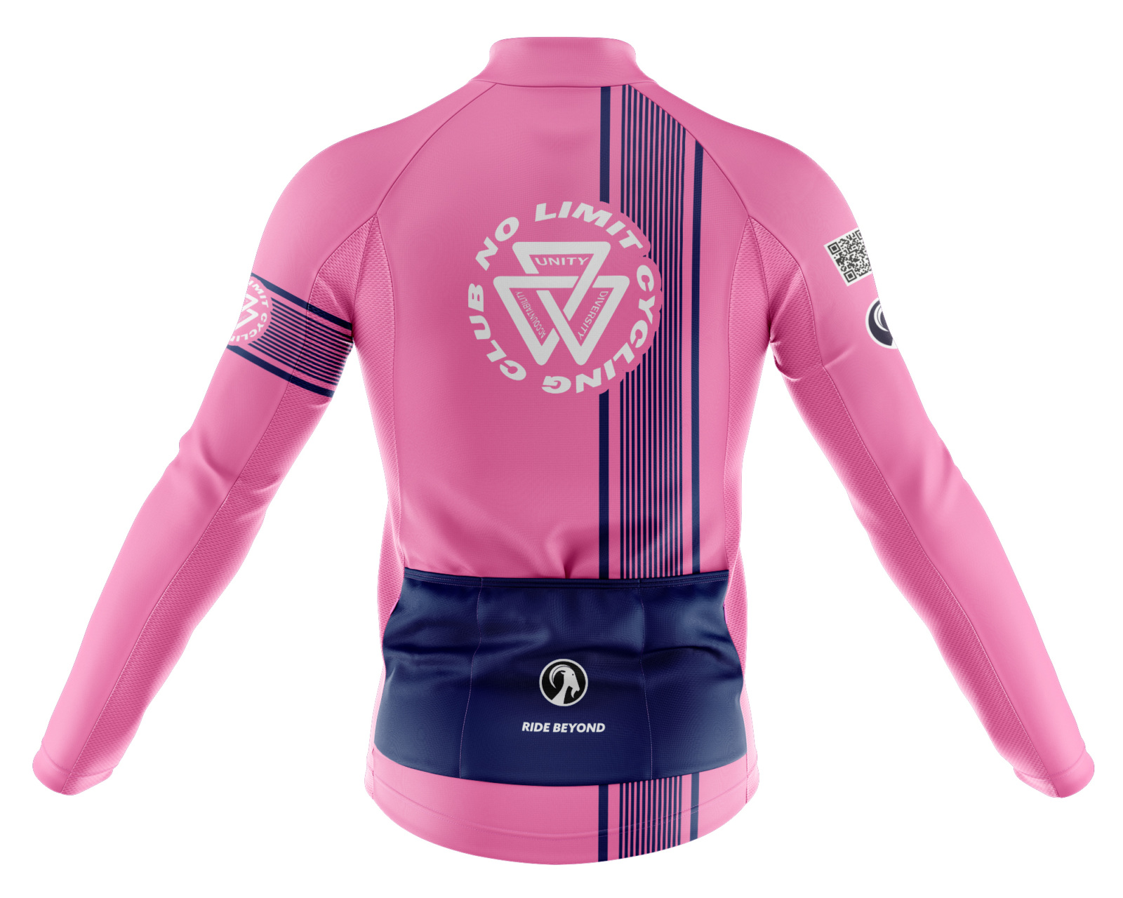 Mens No Limit Pink Ibex Everyday LS Jersey