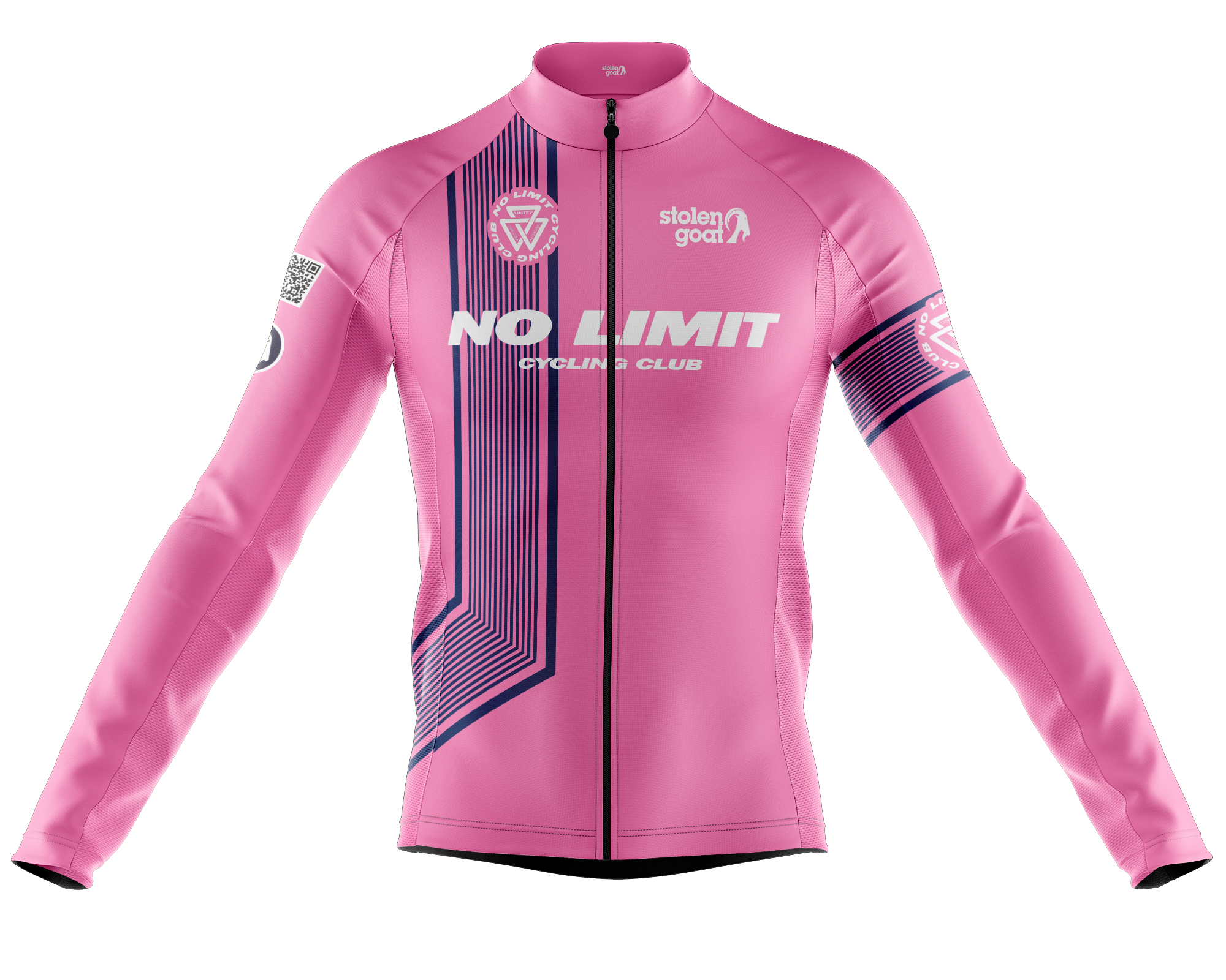 Mens No Limit Pink Ibex Everyday LS Jersey