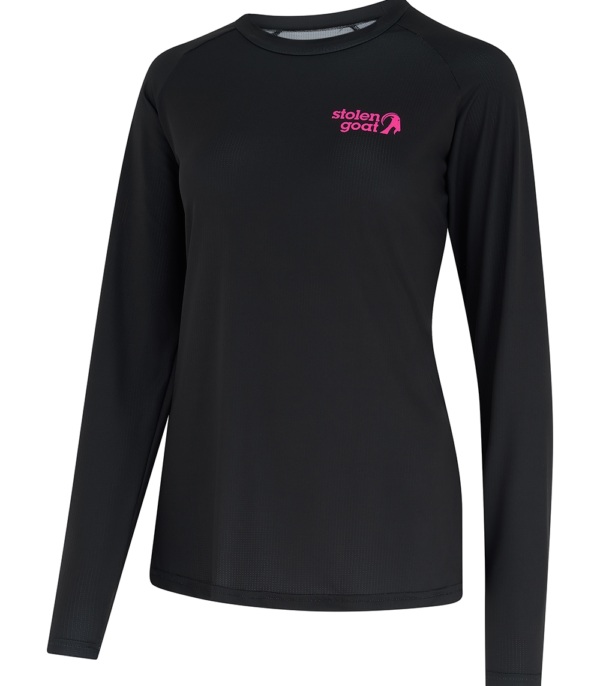 Women's Black LS Run Top