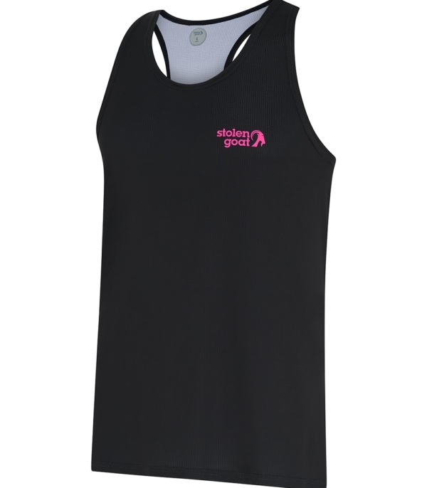 Men's Black Run Singlet