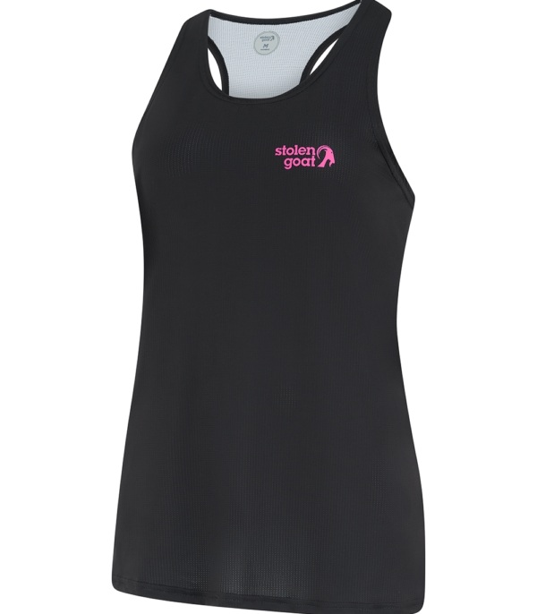 Women's Black Run Singlet