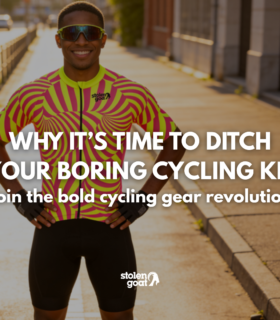 Bold colourful cycling gear wins every time, find out why with Stolen Goat.