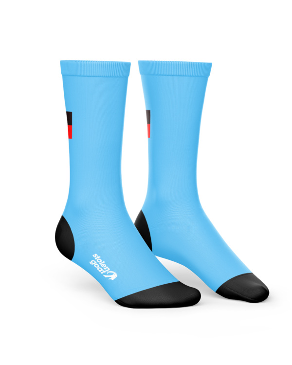MSK65 Blue Printed Socks