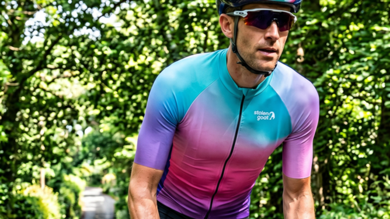 Stolen Goat mens cycling jersey faze lifestyle