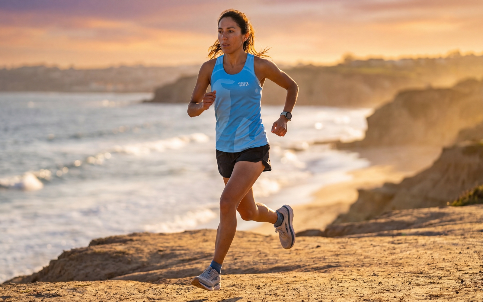 Stolen Goat running kit on the trails